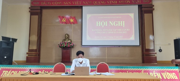 UBND xã Quỳnh Lộc: Đánh giá, xếp loại tập thể, cán bộ, công chức năm 2022