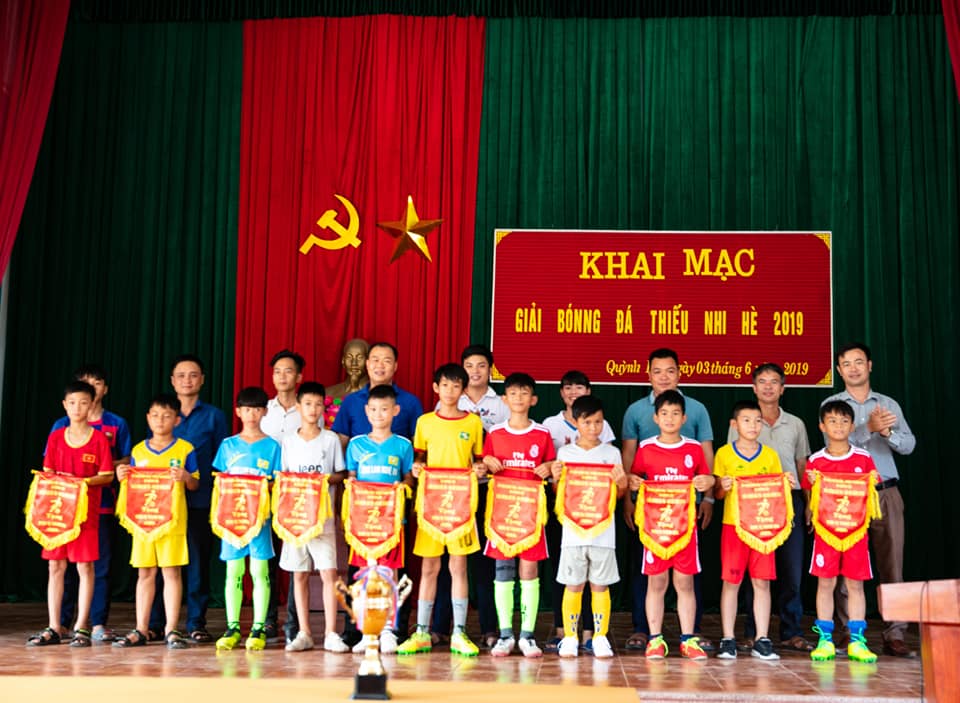Xã Quỳnh Lộc: Khai mạc giải bóng đá thiếu nhi hè 2019
