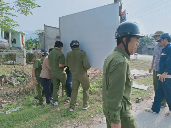 Quỳnh Lộc: Ra quân giải tỏa hành lang an toàn giao thông, chỉnh trang nông thôn