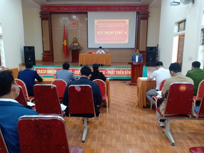 Hội đồng nhân dân xã Quỳnh Lộc, Khóa XX: Tổ chức kỳ họp thứ tư