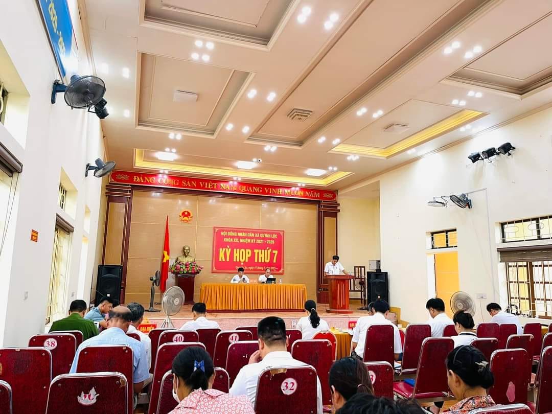HĐND xã Quỳnh Lộc: Tổ chức kỳ họp thứ 7, khoá XX, nhiệm kỳ 2021-2026